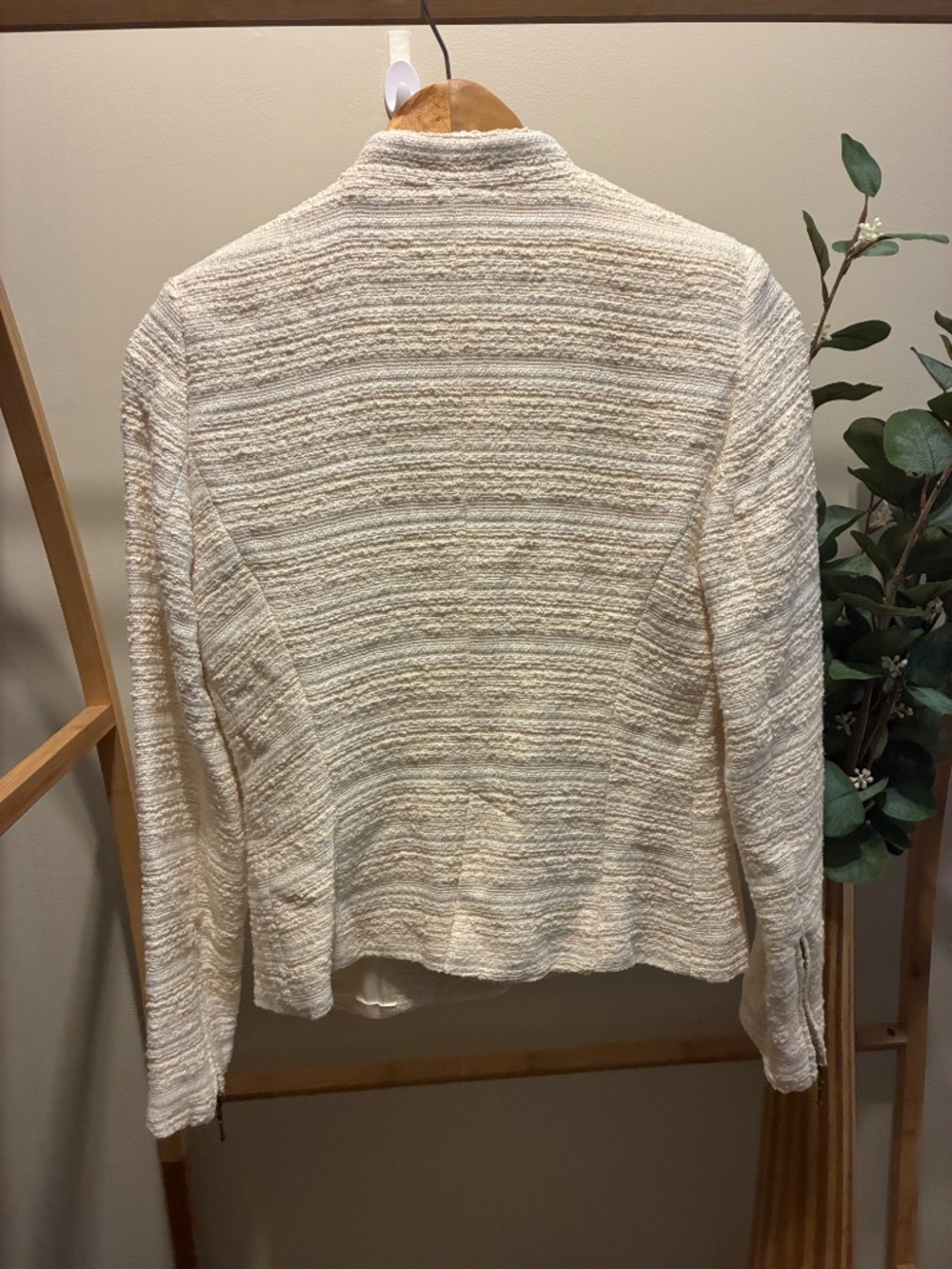 Zara Cream Tweed Double Breasted Blazer - Picture 4 of 4